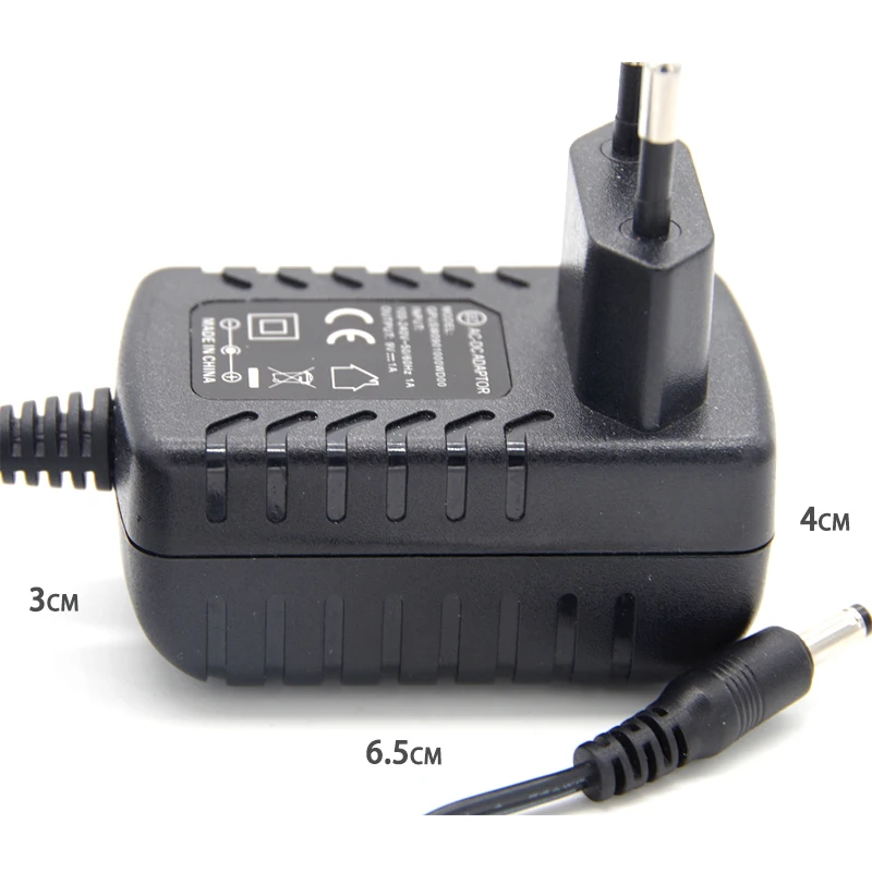 
WorldWide Unverisail Plugs AC DC 9V 1A 1000mA Portable Battery Charger With Au US EU UK KR Interface 