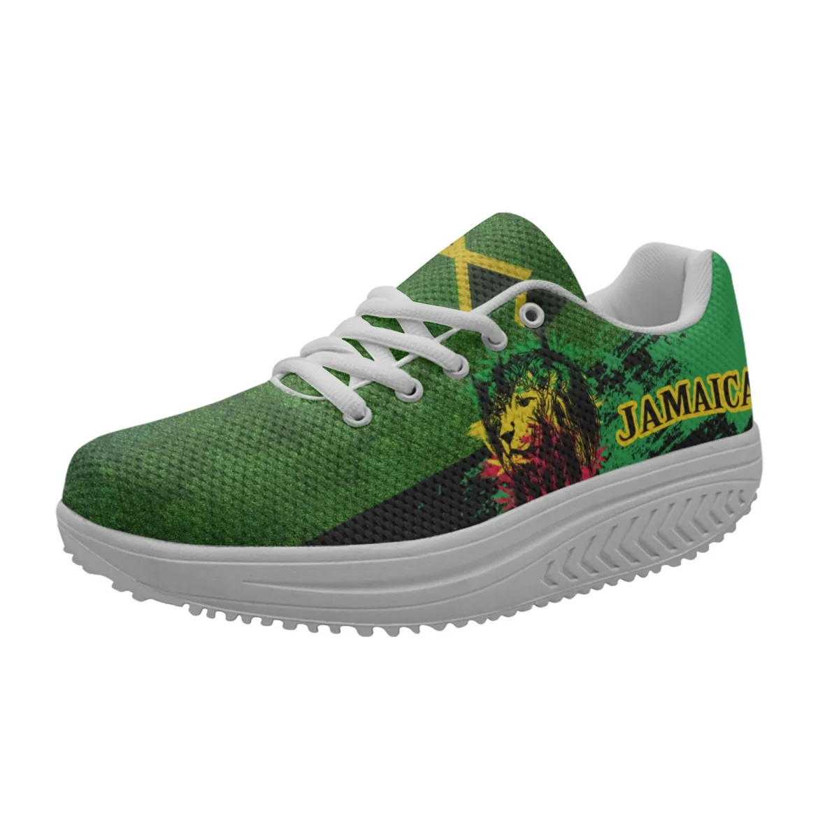 Reggae Rasta Rastafari Lion of Judah кроссовки на платформе толстая подошва качели для женщин дышащая сетчатая обувь