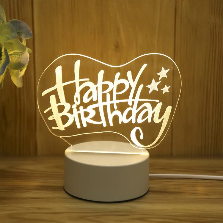 New products 2023 Innovative Erasable white base luminous message board 3d night light for birthday present daily gifts