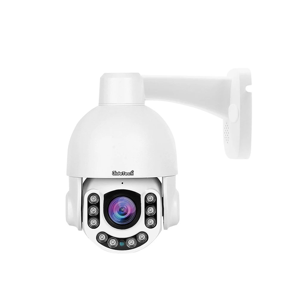 JideTech 4X Optical Zoom POE CCTV Camera 360 Degree Two Way Audio Automatic Tracking IP Camera POE 5MP