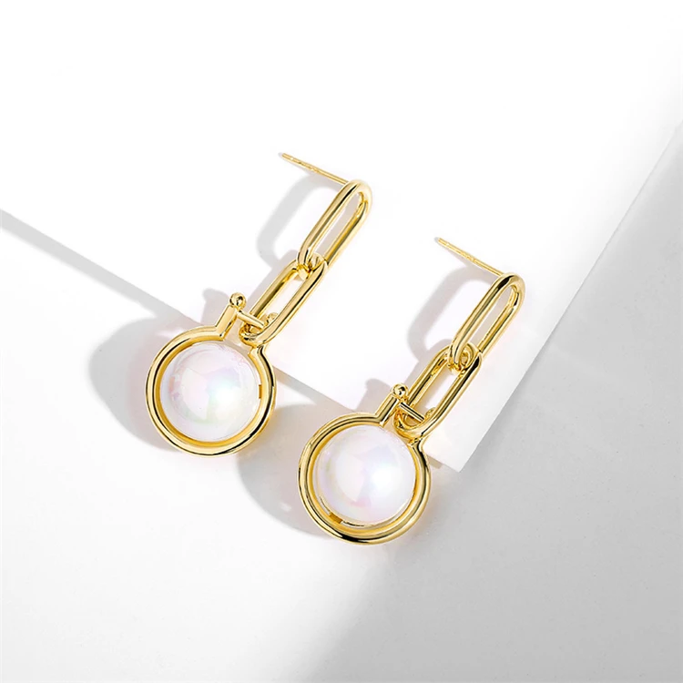 Aimgal Jewelry New creative inspiration earrings for women 925 silver needle beaded earrings Amazon hot sale