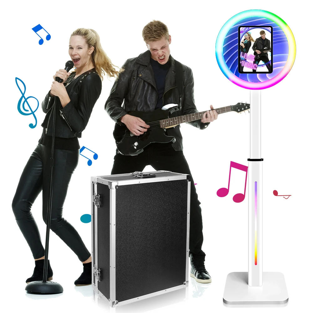 10.2 11 12.9 Inch Digital portable Ipad photo booth DSLR selfie booth RGB light machine camera video Party Wedding photo booth
