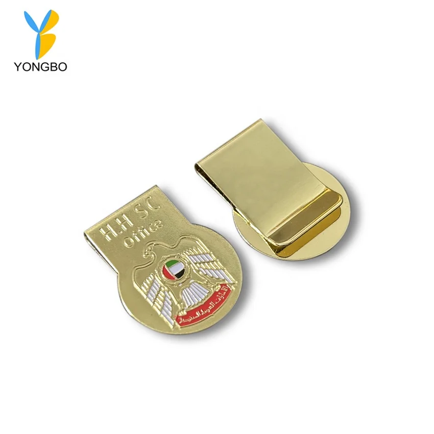 New Product Brass Paper Clip Printing Logo Wing Clips Metal Bookmark Clip