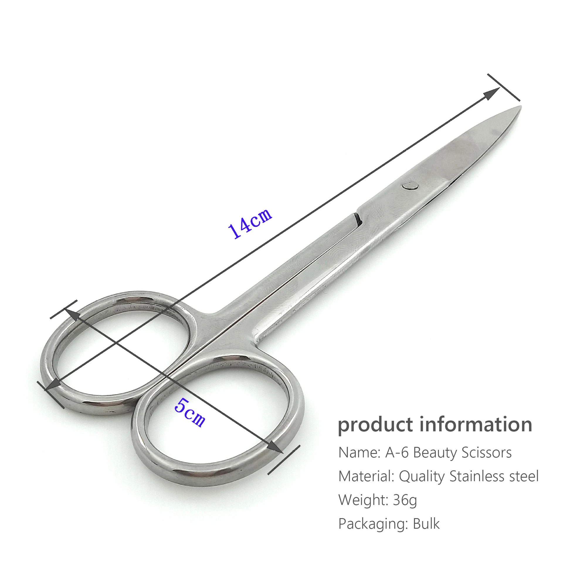 Gloway High Quality Makeup Scissors 14Cm Stainless Steel Eyebrow Double Eyelid Tape Curve Beauty Trimming Scissor