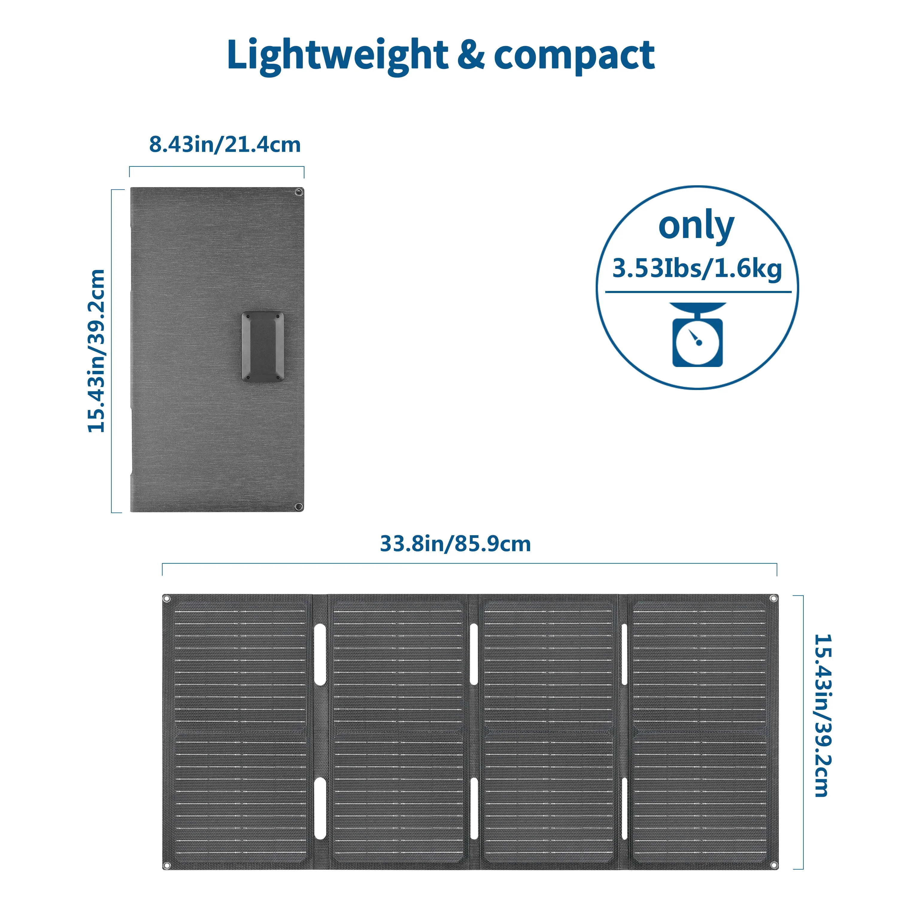 panneaux solaires 60W Folding Universal Portable solar panel foldable solar chargerTablet Mobile Phone Power  Charge Hiking 60W