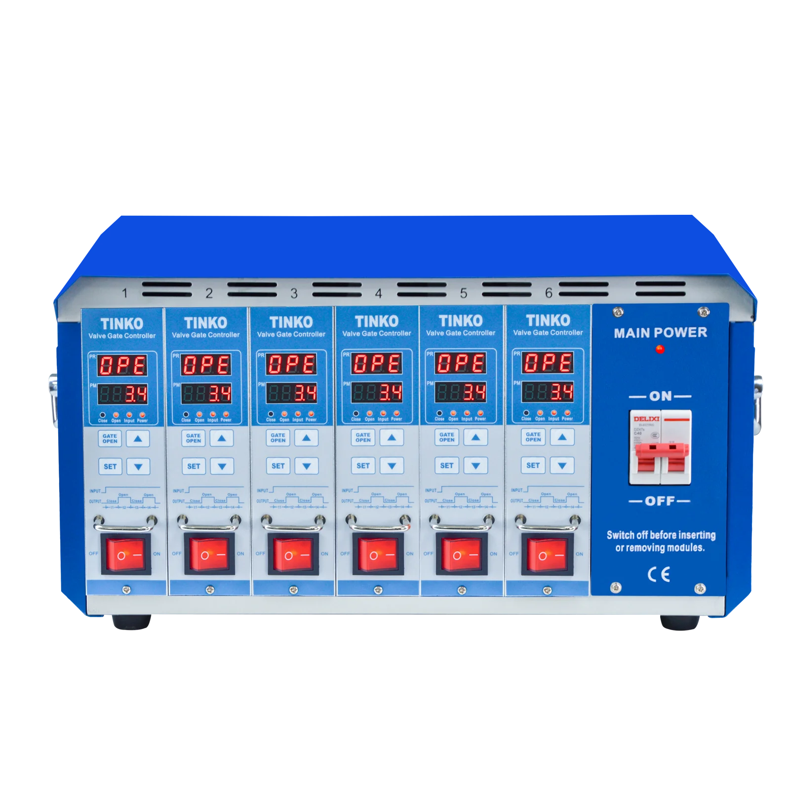 AC85~400V TINKO Hot Runner Sequential Valve Gate Controller For Injection Process control