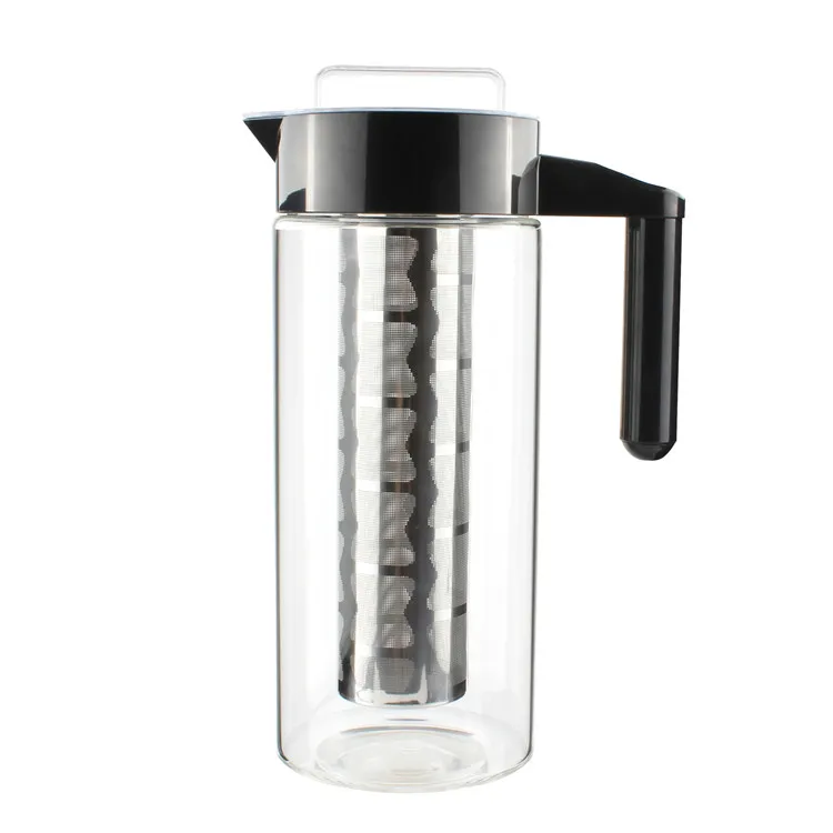 Cold Brew Coffee Maker by   Protective No Slip Base - 1.3L / 44oz Heavy Duty Glass Pitcher with Easy to Clean