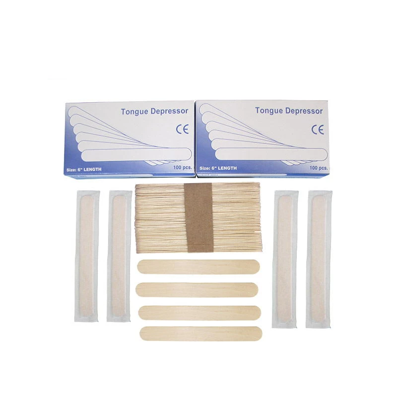 Wholesale Natural Wooden Medical Grade Eco-friendly Disposable Adult Tongue Depressor
