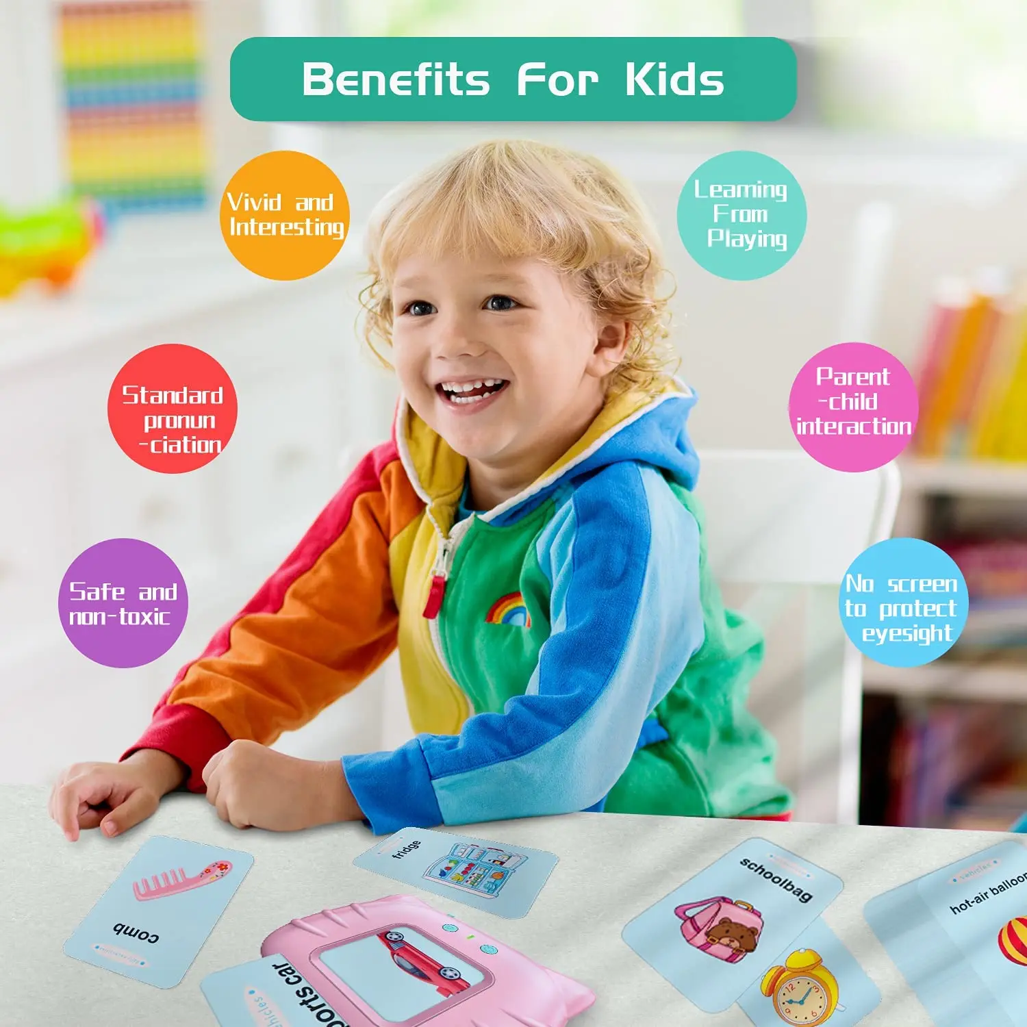 Hot sale Custom language bilingual children card early education toys Word Learning Machine for kids