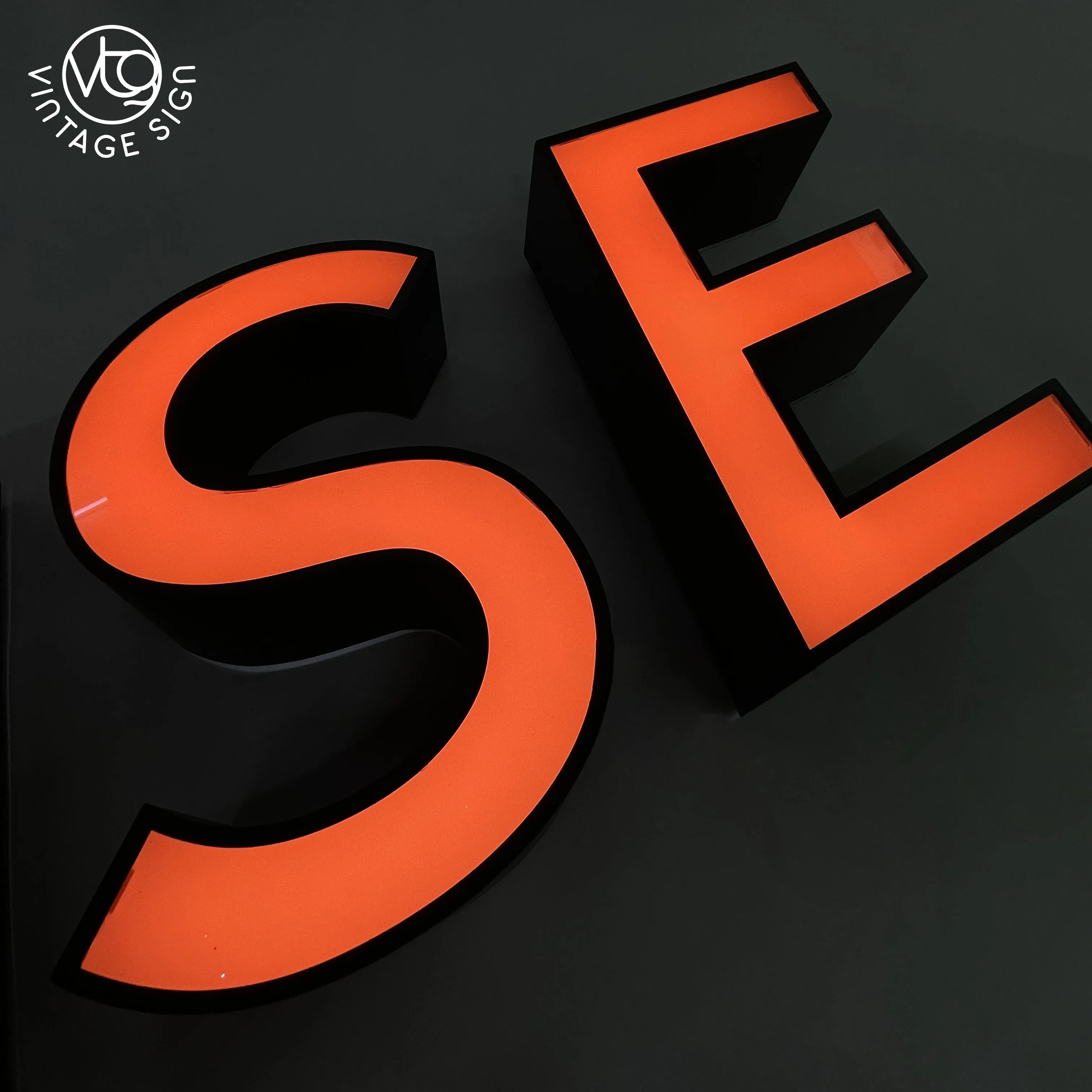 3D Signage Company Logo Led Number Lights Custom Led Light Logo Sign Steel Outdoor Light Signboard Led Wall Sign Board Design