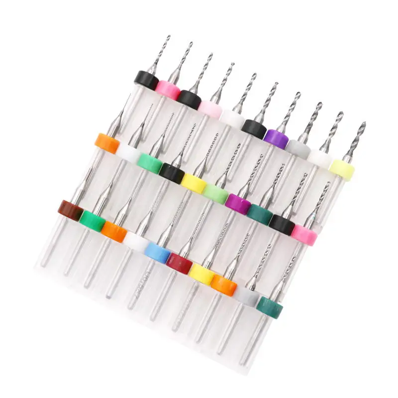 10pcs 0.1-1.0mm Carbide Micro Drill Bits Set Mini Brocas CNC Drilling Bit Jewelry Tools Print Circuit Board PCB Drill Bit