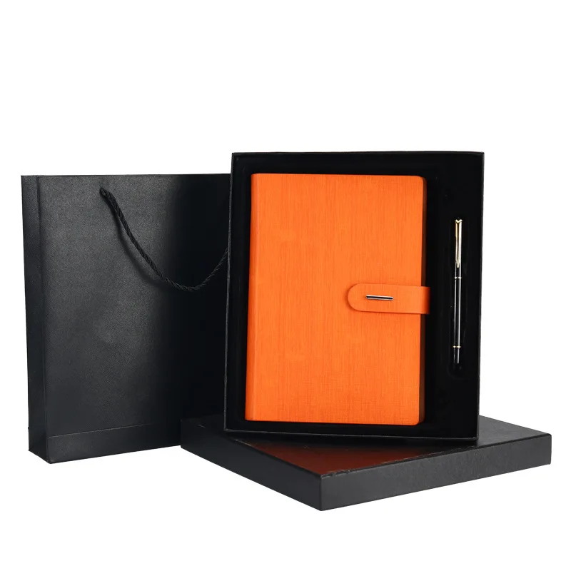 A5 блокнот Подарочная коробка с пряжкой утолщенный вывеска авторучка Бизнес Подарочный набор печатный