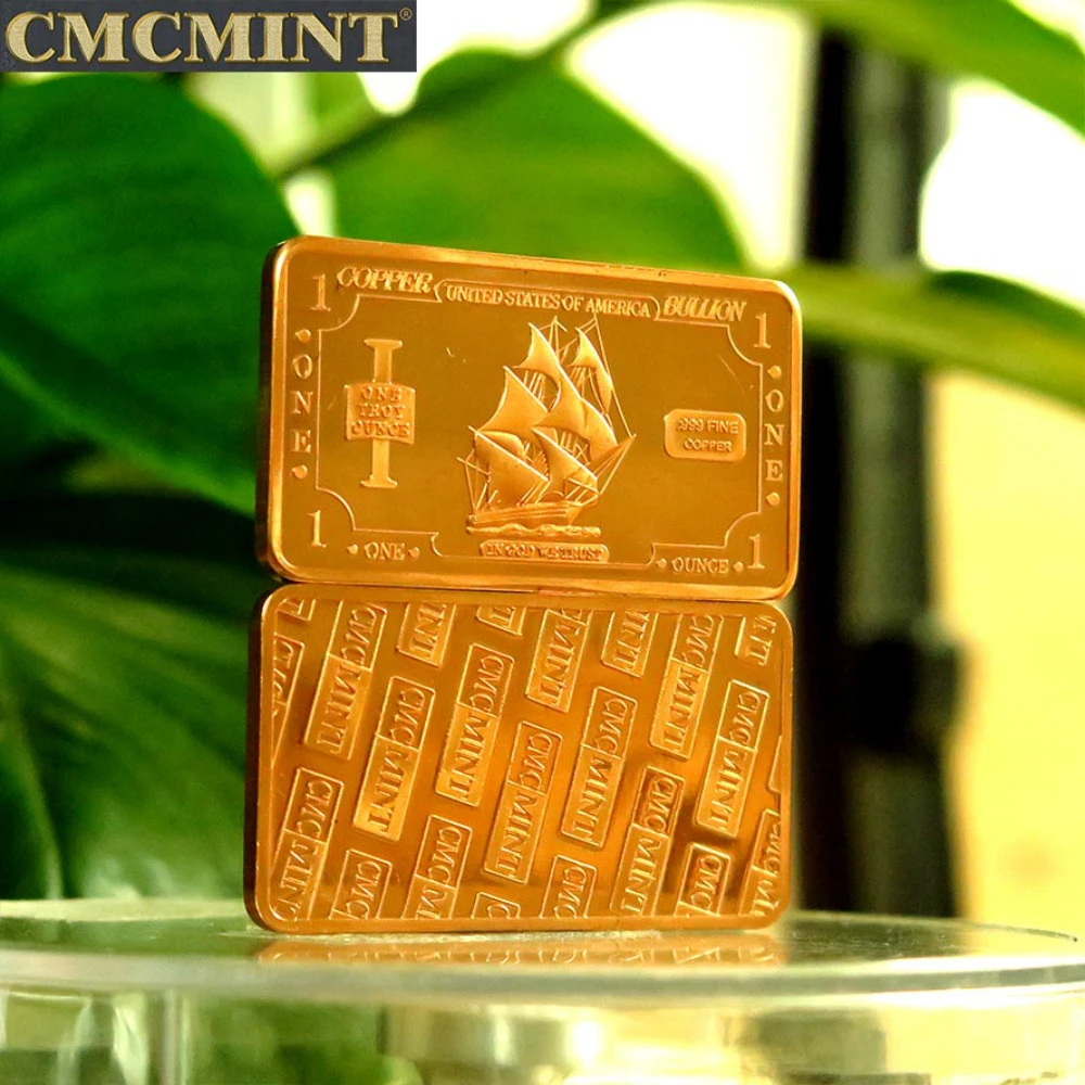 Selling Old Coins Custom Badge 1 Oz Copper Iron Ship Bar