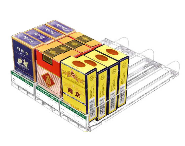 Supermarket plastic adjustable Tobacco shelf dividers drink shelf pusher Cigarette Pusher