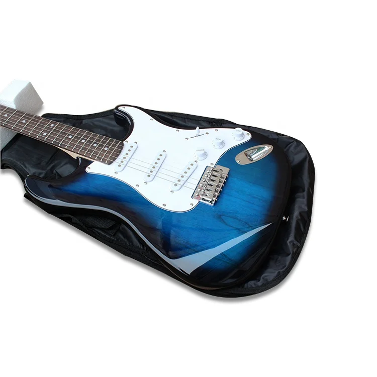 
Manufacturers source musical instrument ST electric guitar blackened blue guitar 