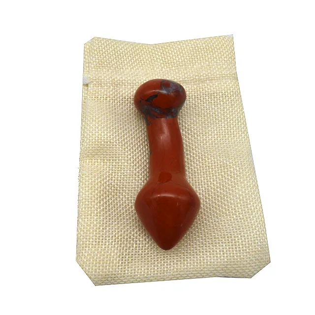 Best Sell Dildos Red Jasper Yoni Wand Crystal Massage Stone Pleasure Wand