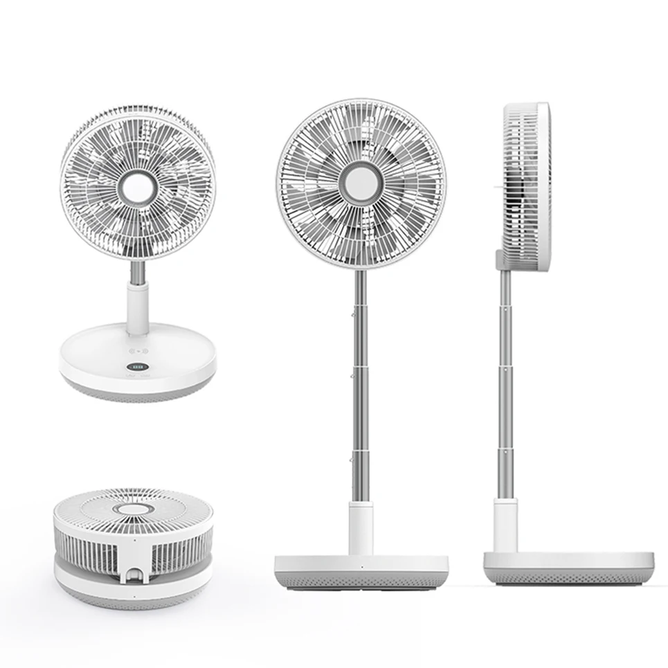 Foldaway Outdoor Traveling Camping Desk Foldable Wireless Oscillating Table Floor Portable Telescopic electric Stand Folding fan