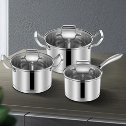 Wholesale Induction Cookware 6Pcs Cooking Pots And Pans Cookware Set Stainless Steel With Non Stick Frying Pan