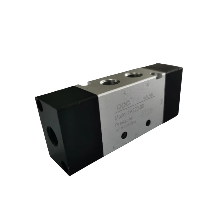 4A200 Series Pneumatic Component Aluminum Alloy 3 position 5 port  Pneumatic Solenoid Valve