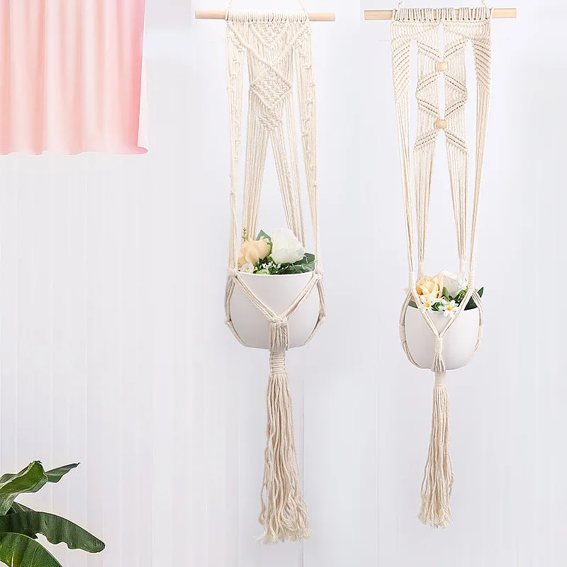 
Macrame Plant Hangers Hanging Shelf Indoor Decorative Tapestry Flower Pot Holder Boho Decor home wall decoration 