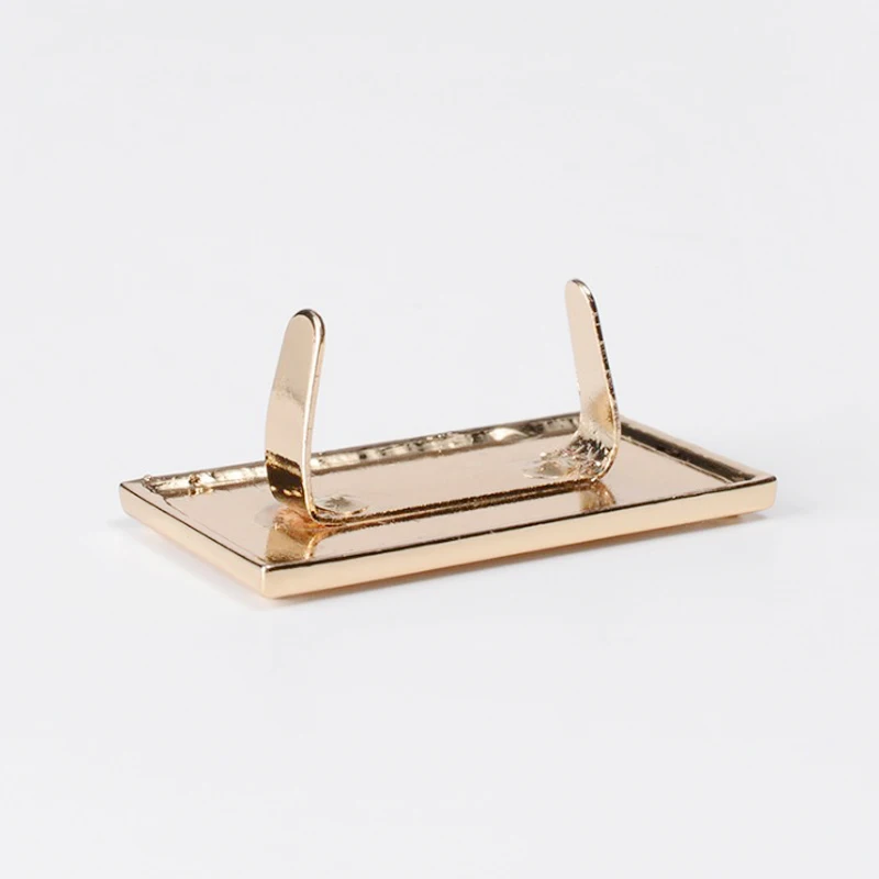 40*21 MM Rectangular Universal Metal Logo Labels Custom Laser Printing Handbag Metal Logos