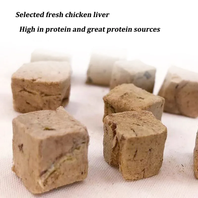 High Quality Chicken Liver Cubes Freeze-dried Snack Dog Freeze Dried Pet Food