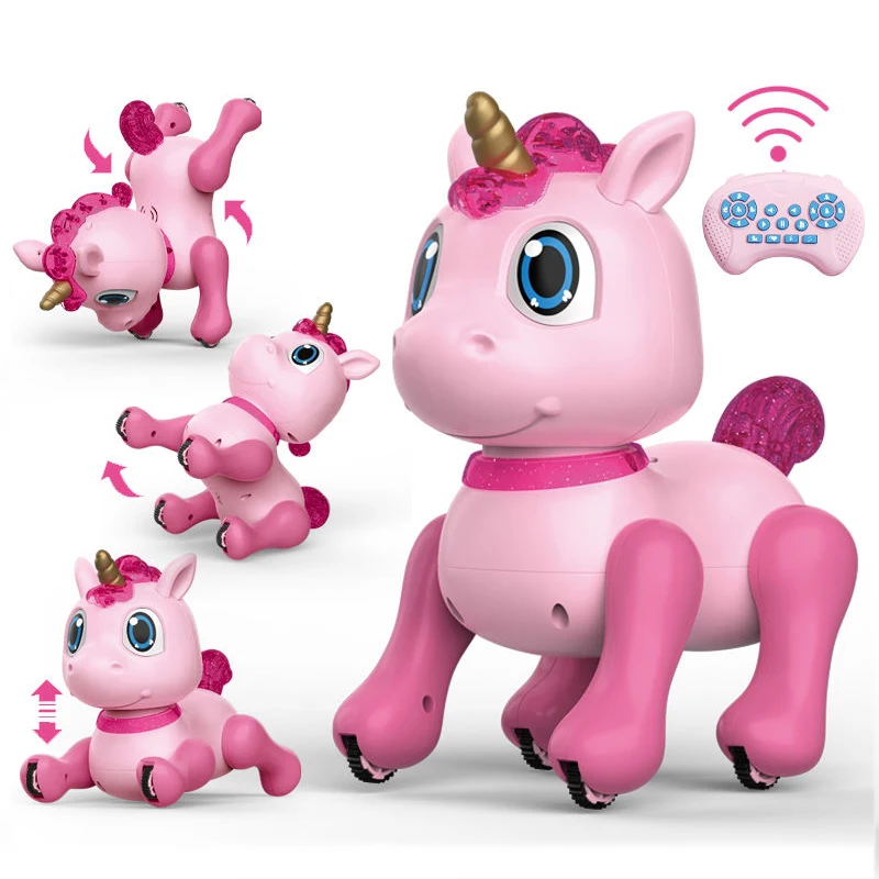New Arrivals Pink Horse Smart RC Robot Toys Kids Interactive Intelligent Remote Control Animal Robot 2.4G Radio Control Toys