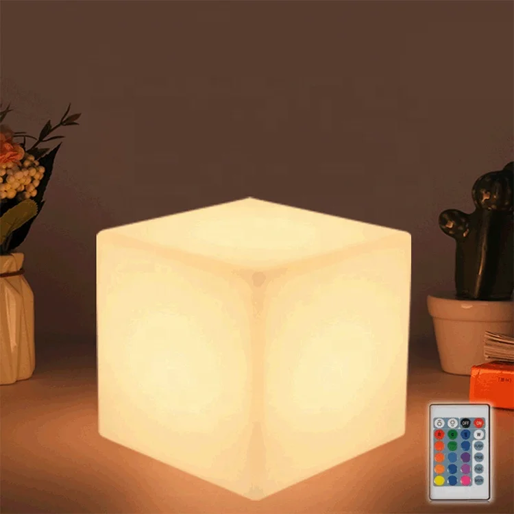 LED Cube Lights with Remote Control,Mood Lamp,USB Beside Desk Lamp