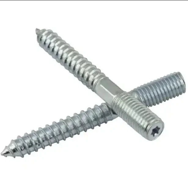 Factory customize  PTFE xylan coating hanger bolt stainless steel double thread