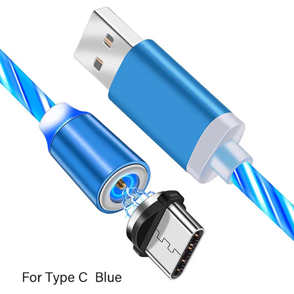  Бесплатный образец 3 в 1 телефон светящийся Круглый Магнитный разъем USB зарядный