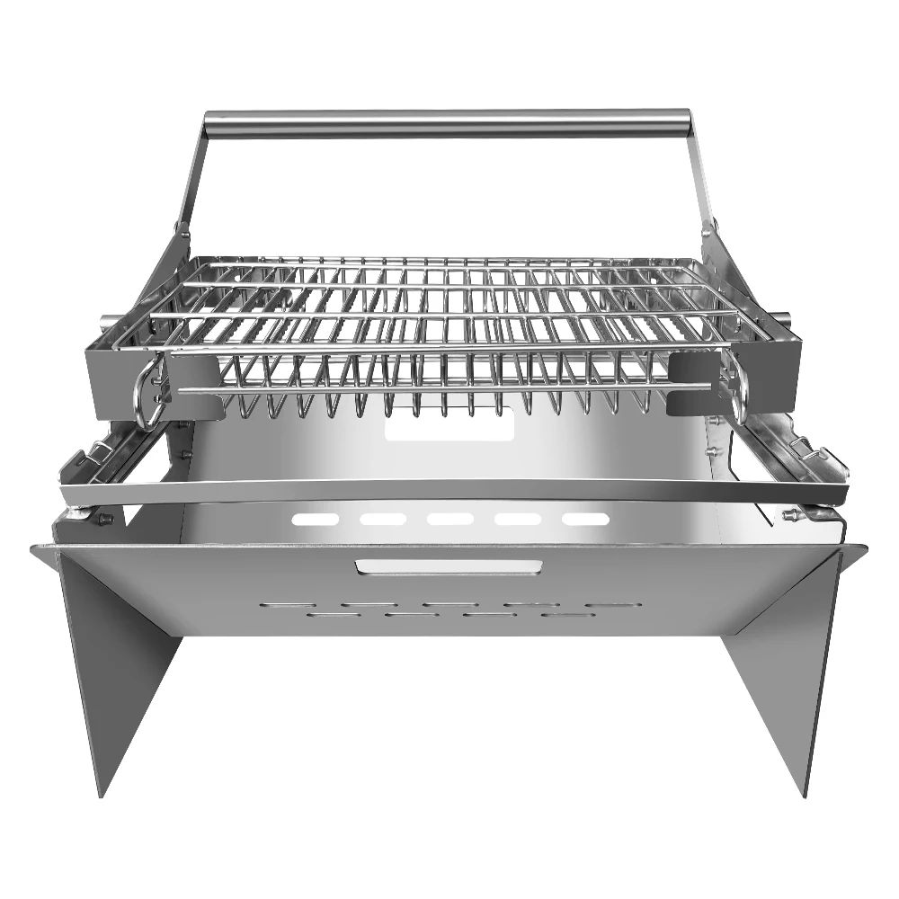 Manufacturer wholesale custom small-scale stainless steel portable bbq grill outdoor camping charcoal grill