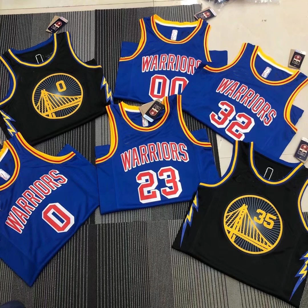 New season  Chrome  diamond  logo and Sponsor patch  32 team Golden State basketball  Warriors  jersey
