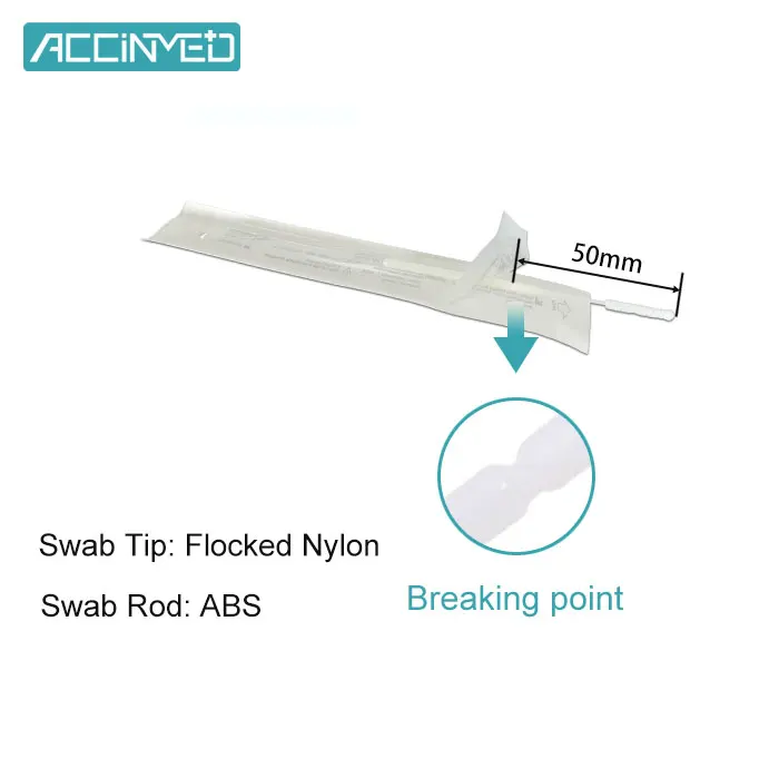 Free Sample Medical Sample Collection Disposable Sampling Flocked Swab