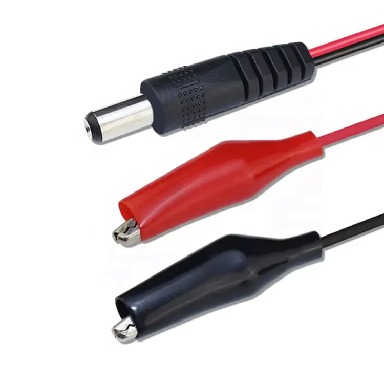 Guangying Brand OEM/ODM High Quality DC head fixed alligator clip/crocodile clip  battery king charge wire cable