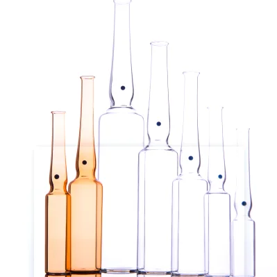 Iso Standard Wholesale Clear or Amber Borosilicate Glass Ampoule Bottles