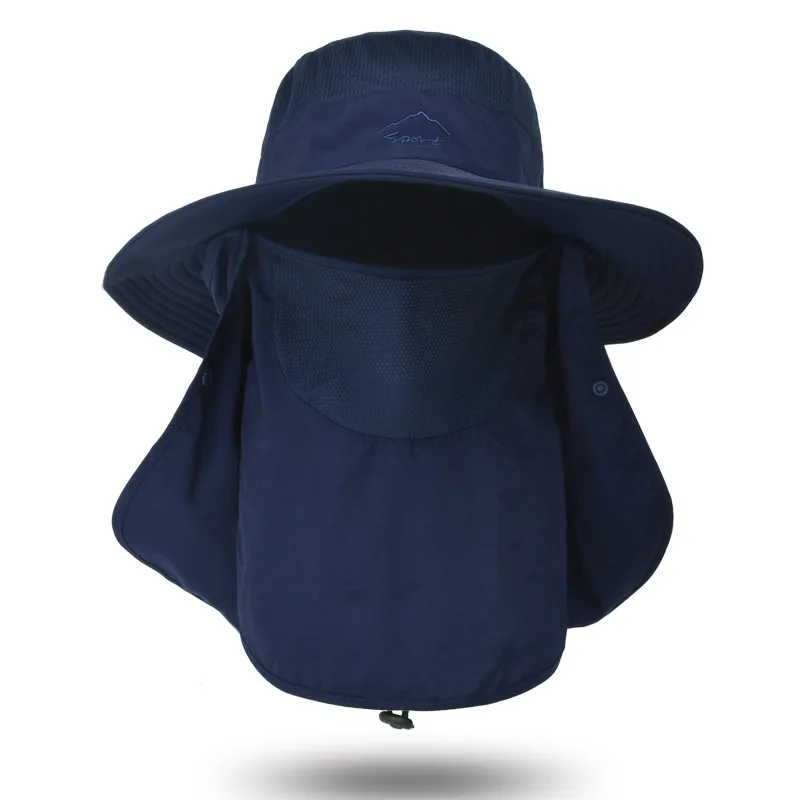 Wholesale Summer Sunscreen Men Women UV Protection Wide Brim Sunshade Bucket Hats For Climbing