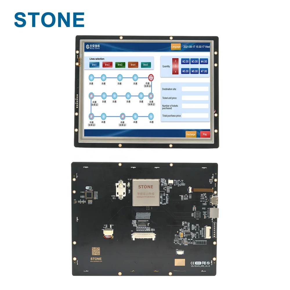 STONE 10.4 inch 1024*768 HMI Touch Screen Smart LCD Module UART Display TFT Lcd Display Screen Smart HMI TFT Touch Screen