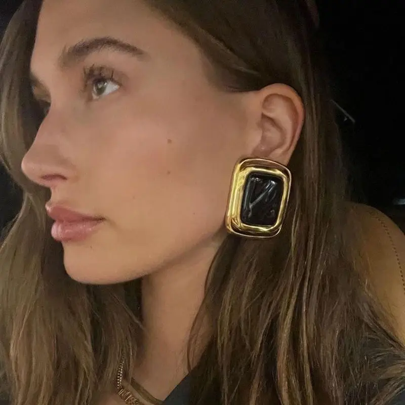 2023 Wholesale Chunky Vintage Earring Women Stainless Steel Earring Jewelry Statement Fashion Jewelry Bold Big Earrings