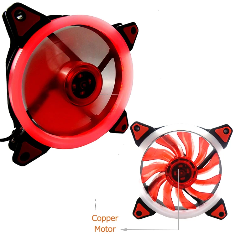 Shenzhen led 120mm 120*120*25mm pc cooling 3pin 4pin 25dBA 1200rpm for case silent fan