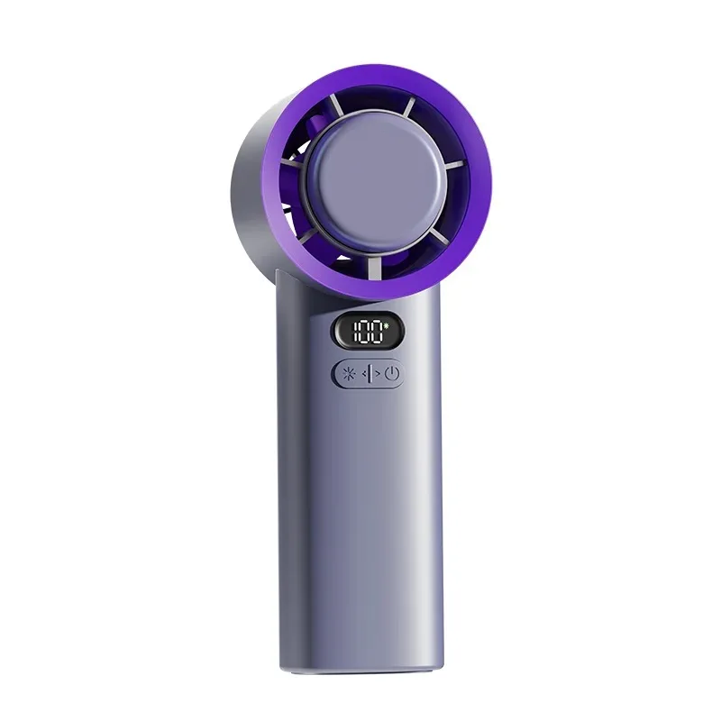 Outdoor 3600mah Handheld Portable Electric Fan High Speed Rechargeable Air Circular Hand Fan