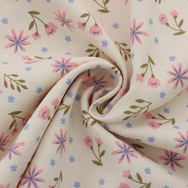 MOQ 1 meter popular ladies plain 100%cotton printed floral twill weave fabric for children Print dress Kids Cartoon Fabric