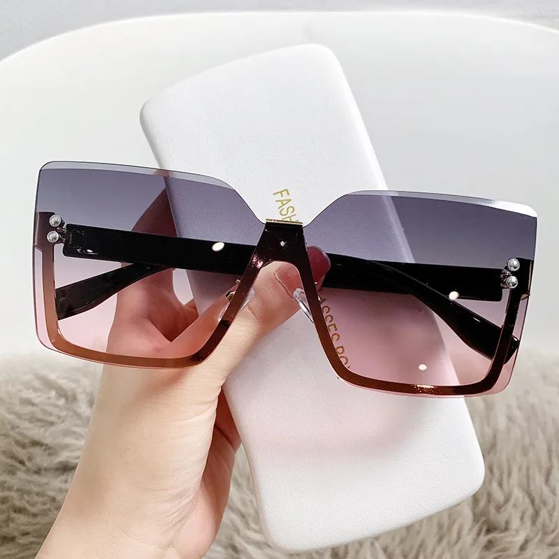 Sunway Eyewear New Fashion Half Rim Womens Sun Glasses for Ladies Customized Designer Oversized Lady Shades Women Sunglasses