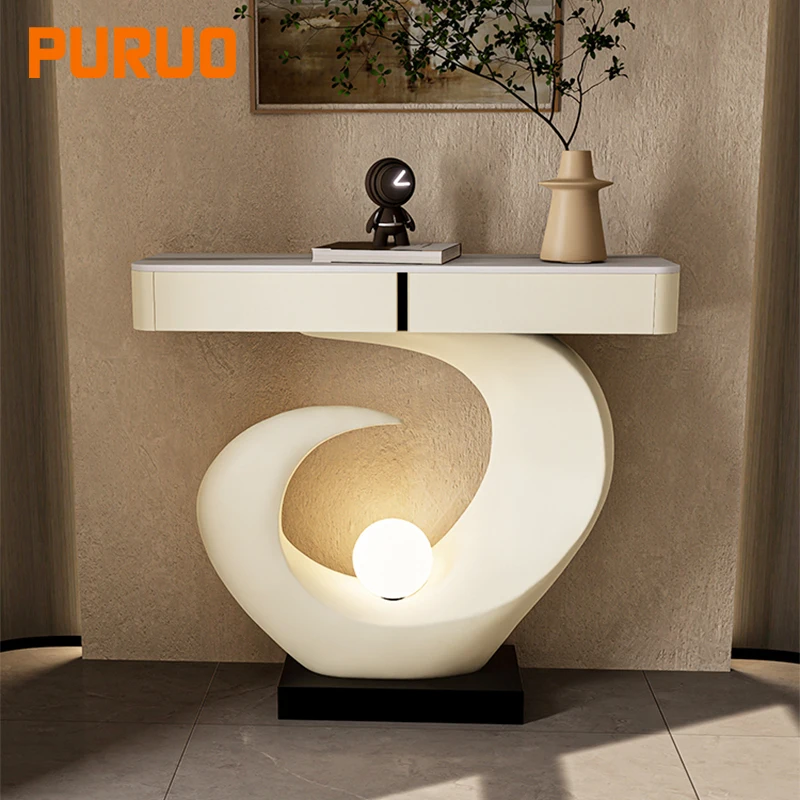 PURUO luxury console table living room  concrete console tables home furniture console tables