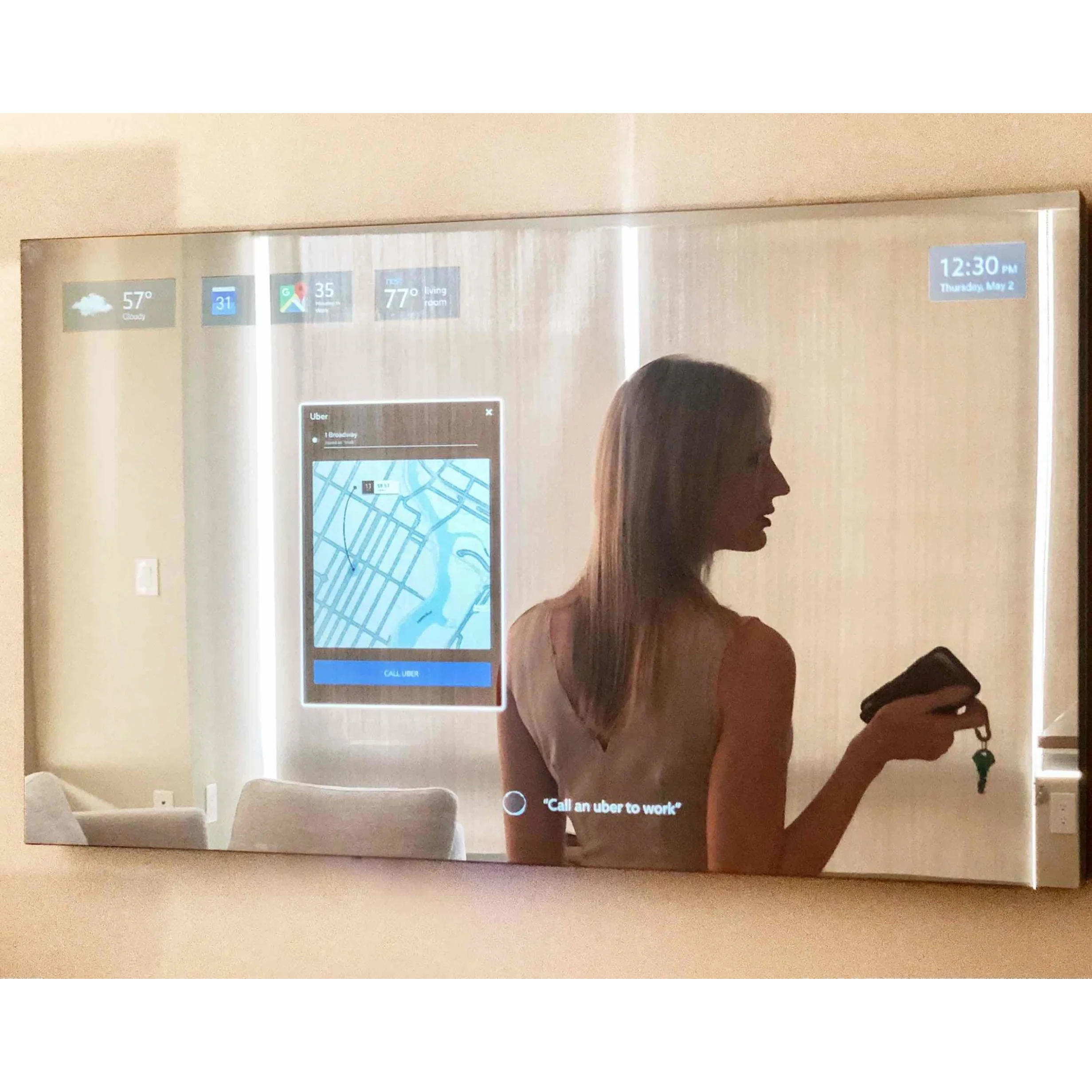 Сенсорное управление Led Розничная продажа Wifi смарт-косметическое туалетное зеркало со светодиодной подсветкой для ванной комнаты Смарт ТВ волшебное с ЖК-дисплеем