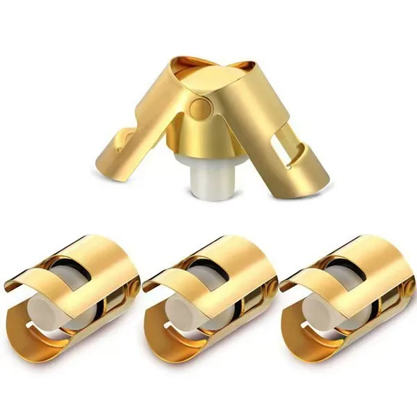 Stainless Steel Champagne Saver Bottle Stopper And Pure Silicone Airtight Seal Saver Champagne Stopper