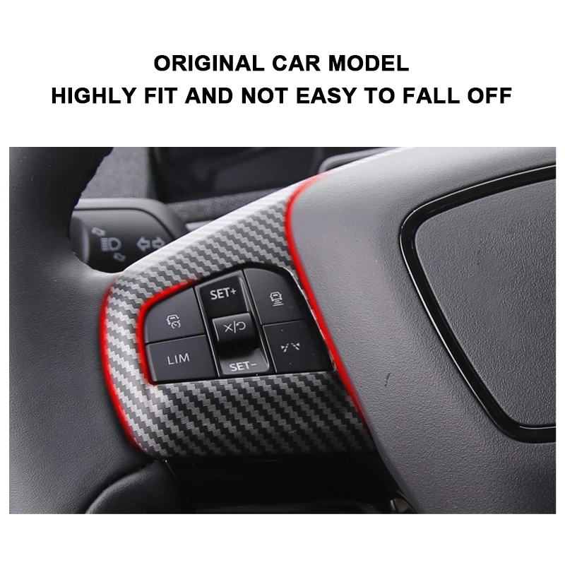 3 Pcs Car Accessories Decorative Frame Patch Steering Wheel Trim Frame For Ford Mustang Mach-E