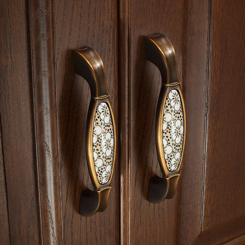 Wardrobe Handle Antique Chinese Style Cabinet Door Handle Cabinet Drawer Ceramic Handle