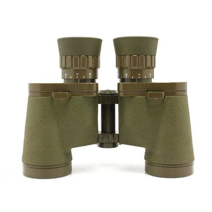 8X30 Green All-metal Binoculars  HD High Power Waterproof Hand Binoculars Telescope  with Cross Coordinates for Outside Hunting