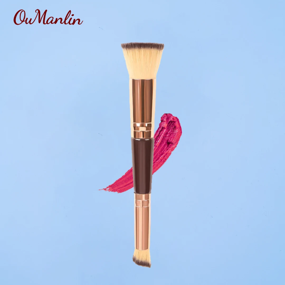 OumanLin Cosmetic Multifunctional Blush Highlight Eyeshadow Double End Makeup Brush