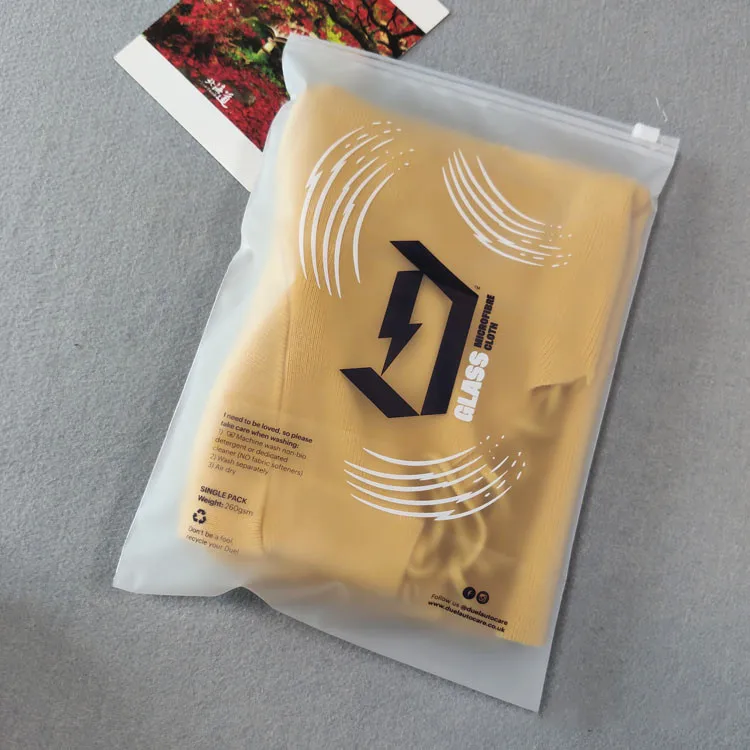 T Shirt Swimwear Zip Lock Clothing Bags With Logo,Custom Matte/Frosted Biodegradable Plastic Packaging Zipper Bags